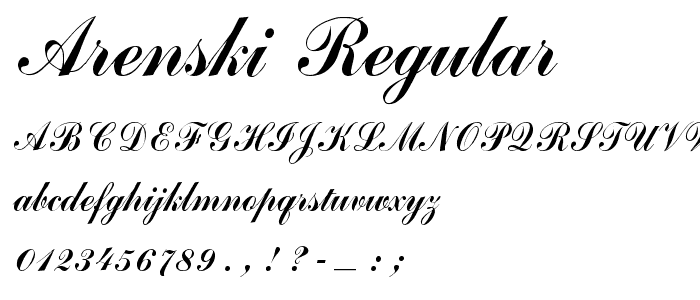 Arenski Regular font